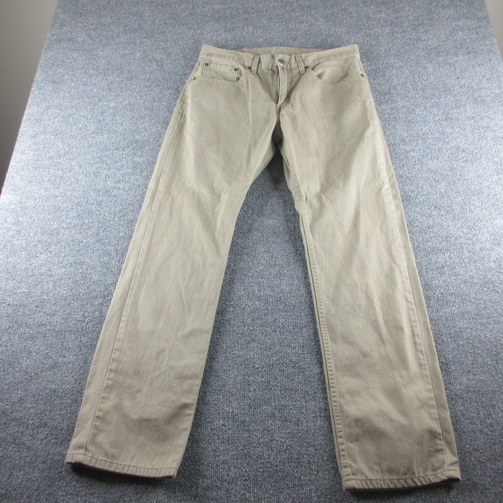 Levi's 559 Jeans Men 32x32 Beige Khaki Cotton Straight Leg Denim Workwear
